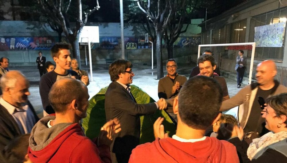 Carles Puigdemont, president de la Generalitat, en Girona