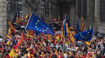 Manifestación en Barcelona contra el referéndum ilegal