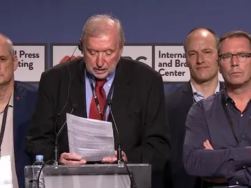 Algunos de los supervisores, en la comparecencia Algunos de los supervisores, en la comparecencia