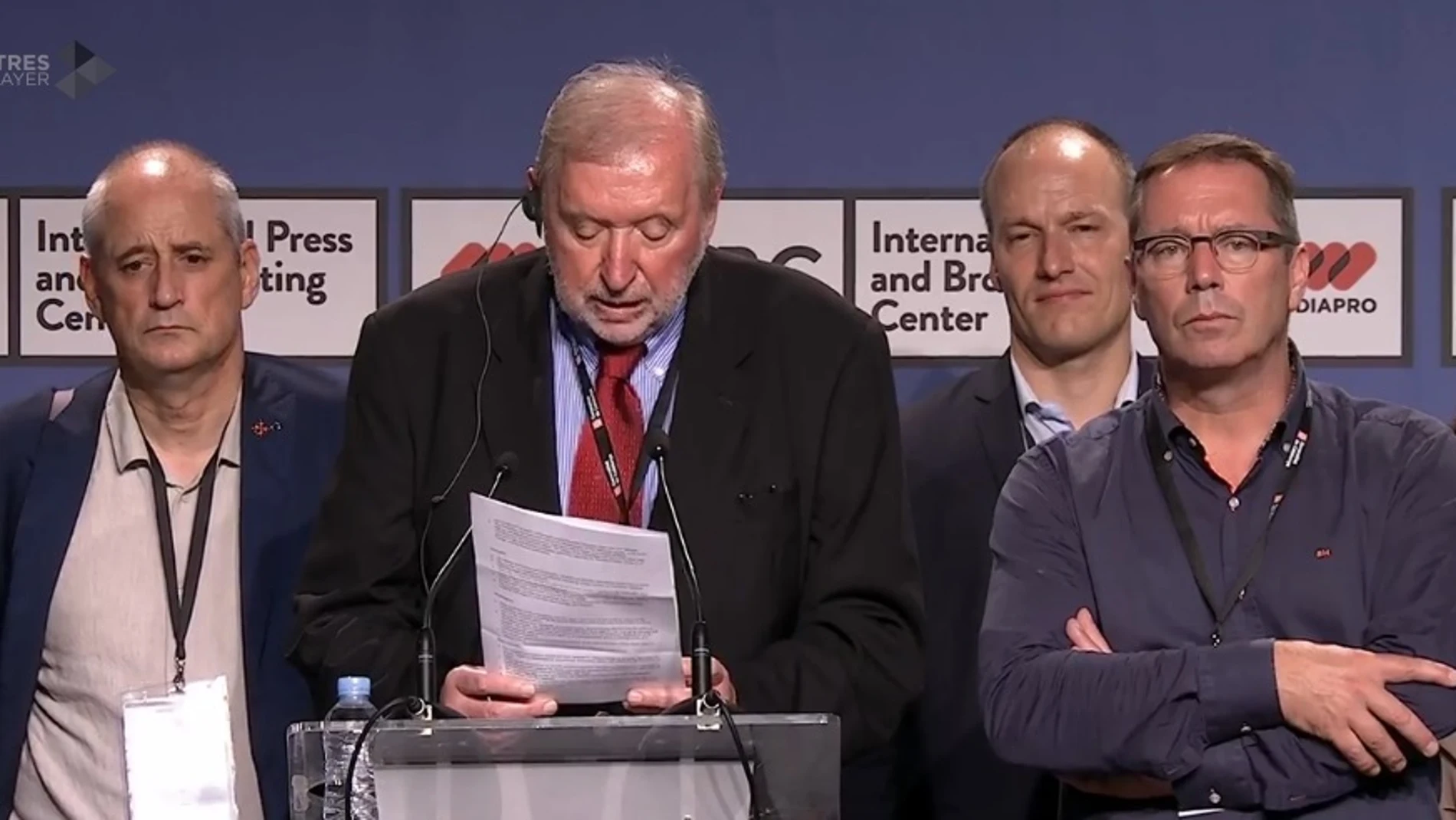 Algunos de los supervisores, en la comparecencia Algunos de los supervisores, en la comparecencia