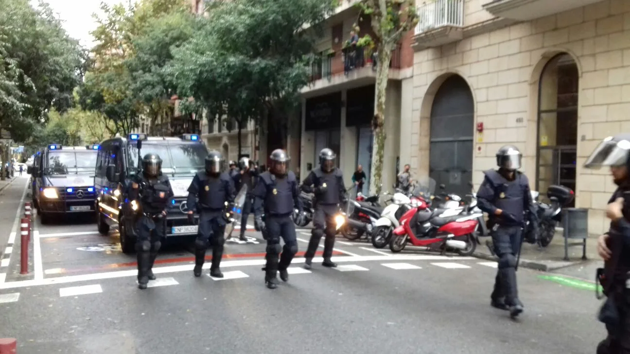 La Policía Nacional interviene en Alcarrás, en Girona La Policía Nacional interviene en Alcarrás, en Girona
