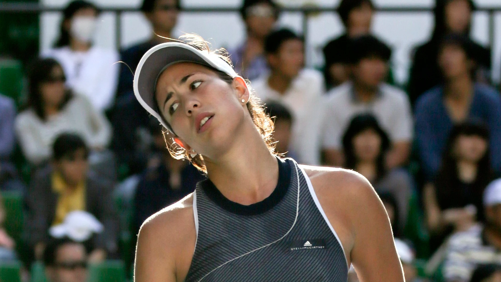 Garbiñe Muguruza se lamenta en un partido Garbiñe Muguruza se lamenta en un partido