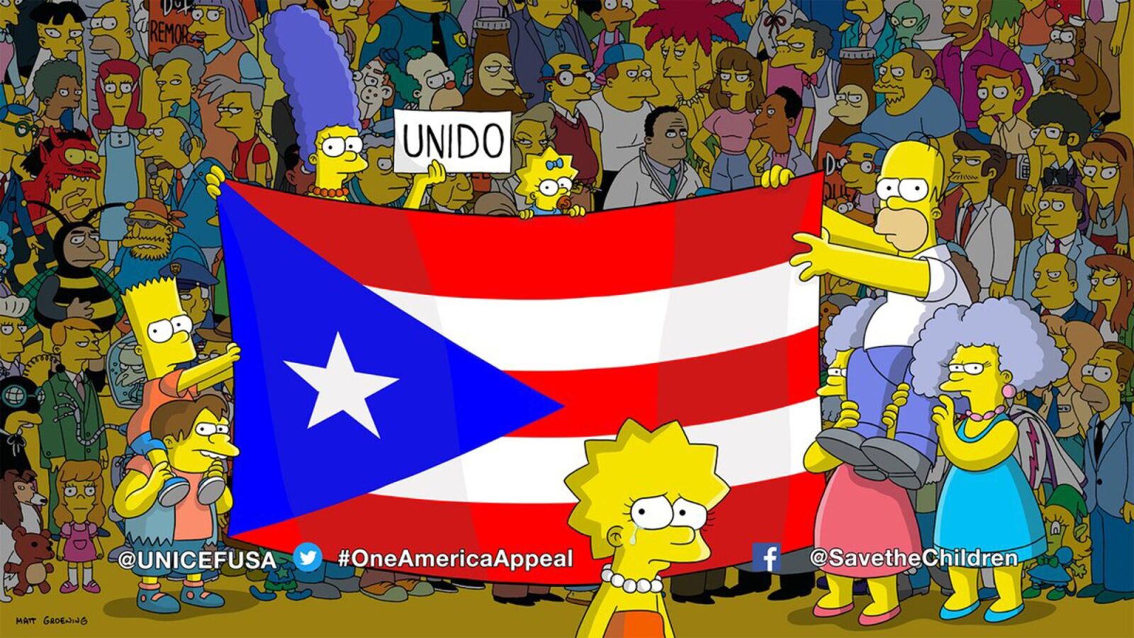 'Los Simpson' pide ayuda para Puerto Rico