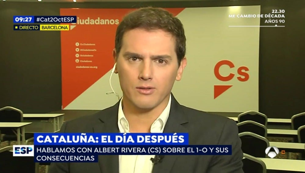 Rivera: "Vamos a pedir al Gobierno que active el artículo 155 para evitar la declaración de independencia"