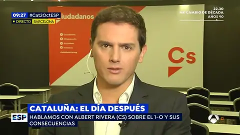 Rivera: "Vamos a pedir al Gobierno que active el artículo 155 para evitar la declaración de independencia" Rivera: "Vamos a pedir al Gobierno que active el artículo 155 para evitar la declaración de independencia"