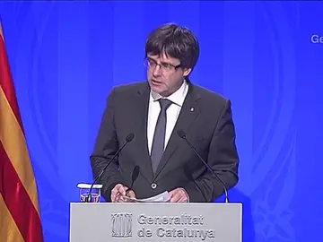 Primera comparecencia de Carles Puigdemont el lunes después del 1-O Primera comparecencia de Carles Puigdemont el lunes después del 1-O