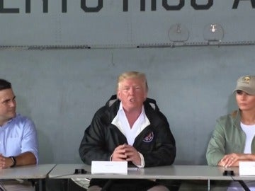 Trump llega a Puerto Rico once días después del paso del huracán