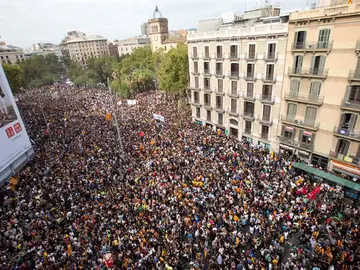 Protestas en la calle en Cataluña Protestas en la calle en Cataluña