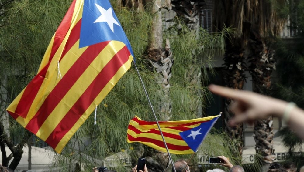 Dos esteladas ondeando