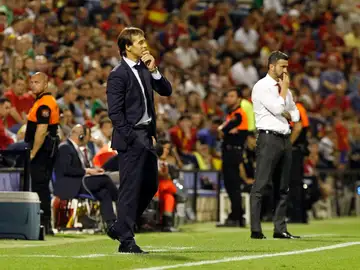 Lopetegui, durante el España - Albania Lopetegui, durante el España - Albania