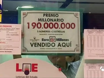 Premio de 190 millones de euros Premio de 190 millones de euros