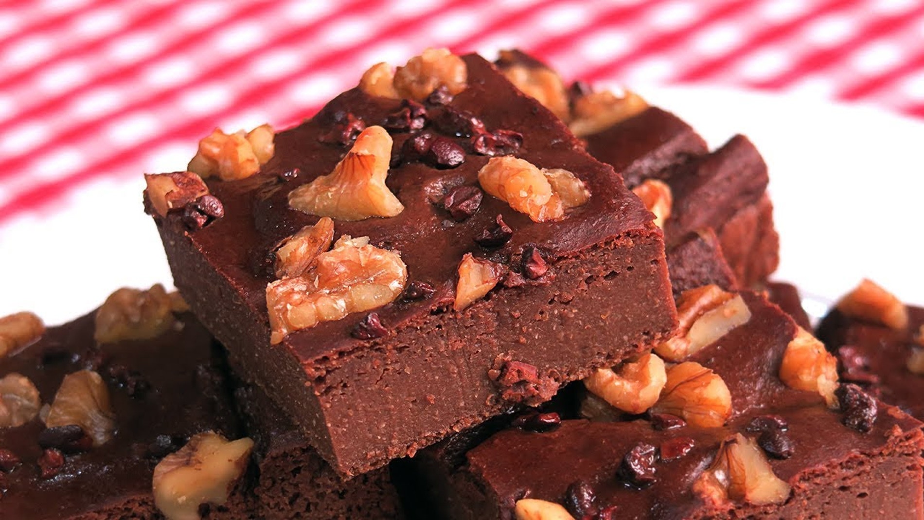 Brownie de Chocolate con Plátano y Nueces Saludable