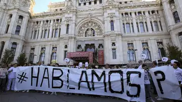 Vista de los participantes en la manifestación Vista de los participantes en la manifestación