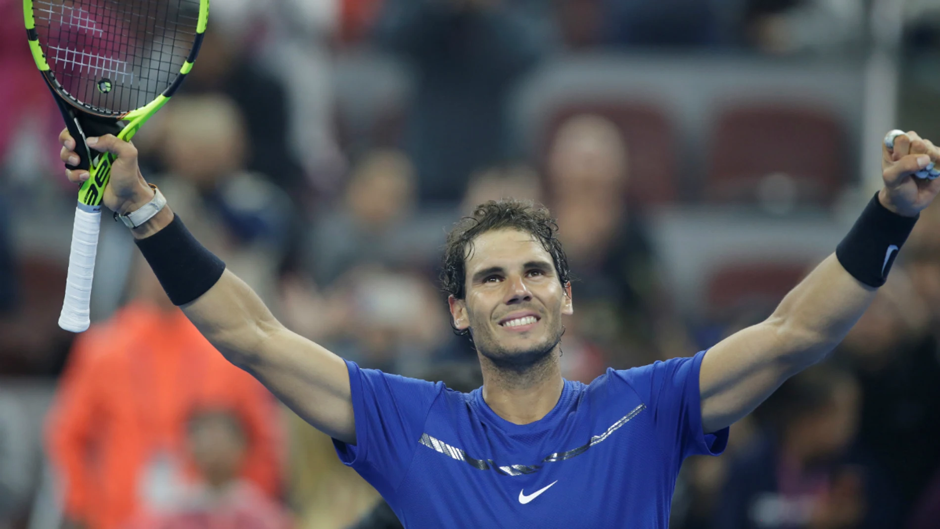 Rafa Nadal celebra una victoria Rafa Nadal celebra una victoria