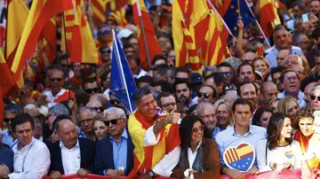 Xavier García Albiol en la manifestación en Barcelona por la unidad de España Xavier García Albiol en la manifestación en Barcelona por la unidad de España