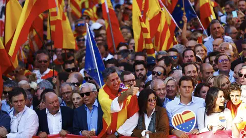 Xavier García Albiol en la manifestación en Barcelona por la unidad de España Xavier García Albiol en la manifestación en Barcelona por la unidad de España