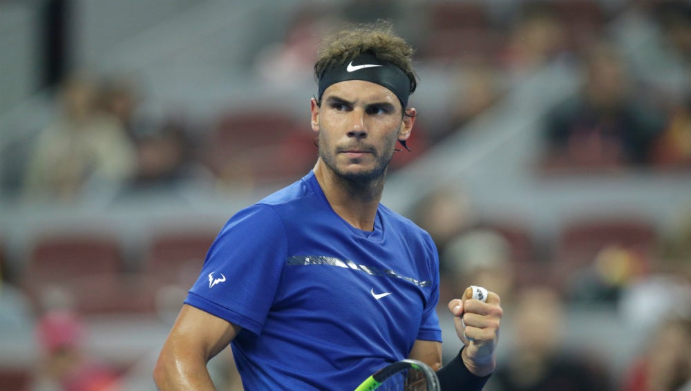 Rafa Nadal celebra un punto