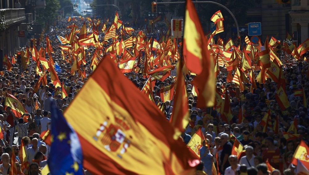 Manifestación por la unidad de España en Barcelona