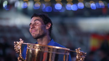 Rafa Nadal, feliz