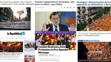 Los medios internacionales se hacen eco de la manifestación en Barcelona