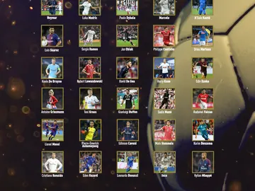 Los 30 nominados al Balón de Oro 2017 Los 30 nominados al Balón de Oro 2017