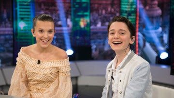 Millie Bobby Brown y Noah Schnapp en 'El Hormiguero 3.0'