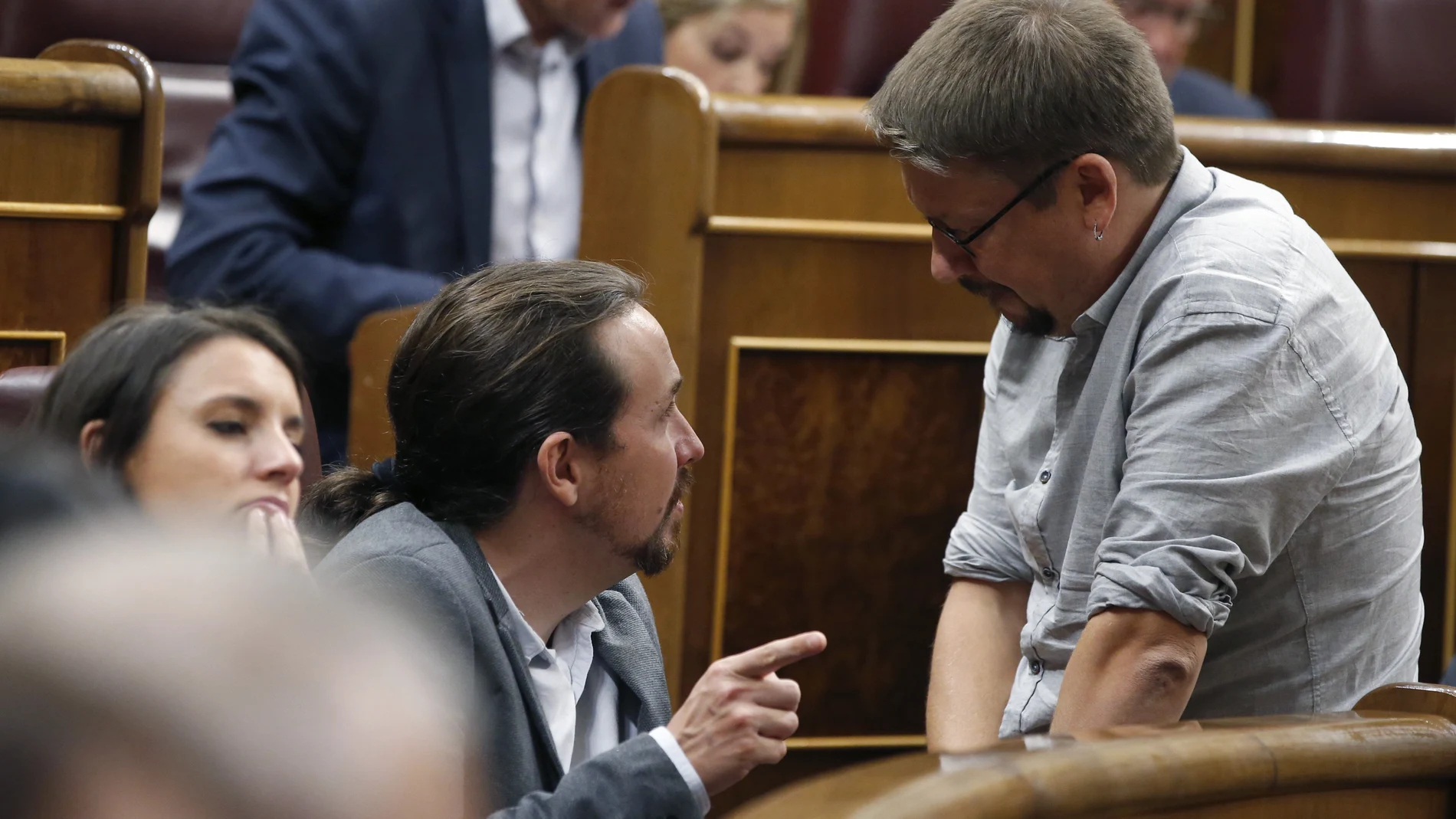 Unidos Podemos, en su bancada en el Congreso Unidos Podemos, en su bancada en el Congreso