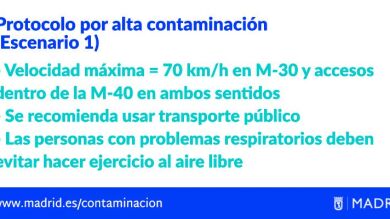 Madrid activa el protocolo por contaminación este miércoles y limita la velocidad
