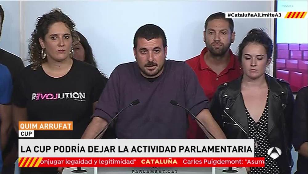 La CUP podría dejar la actividad parlamentaria y limita a un mes la independencia