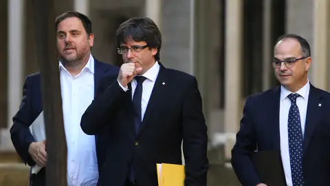 Puigdemont, Junqueras y Turull Puigdemont, Junqueras y Turull