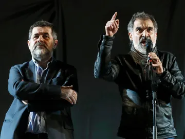 El presidente de la Asamblea Nacional Catalana (ANC), Jordi Sánchez (i) y el presidente de Omnium Cultural, Jordi Cuixart El presidente de la Asamblea Nacional Catalana (ANC), Jordi Sánchez (i) y el presidente de Omnium Cultural, Jordi Cuixart