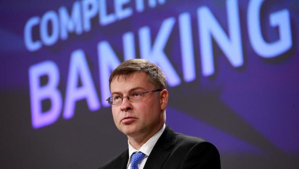 El vicepresidente de la Comisión Europea (CE) para el Euro y el Diálogo Social, Valdis Dombrovskis,