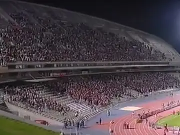 La única grada de La Peineta, que a día de hoy se conserva en el Wanda Metropolitano La única grada de La Peineta, que a día de hoy se conserva en el Wanda Metropolitano