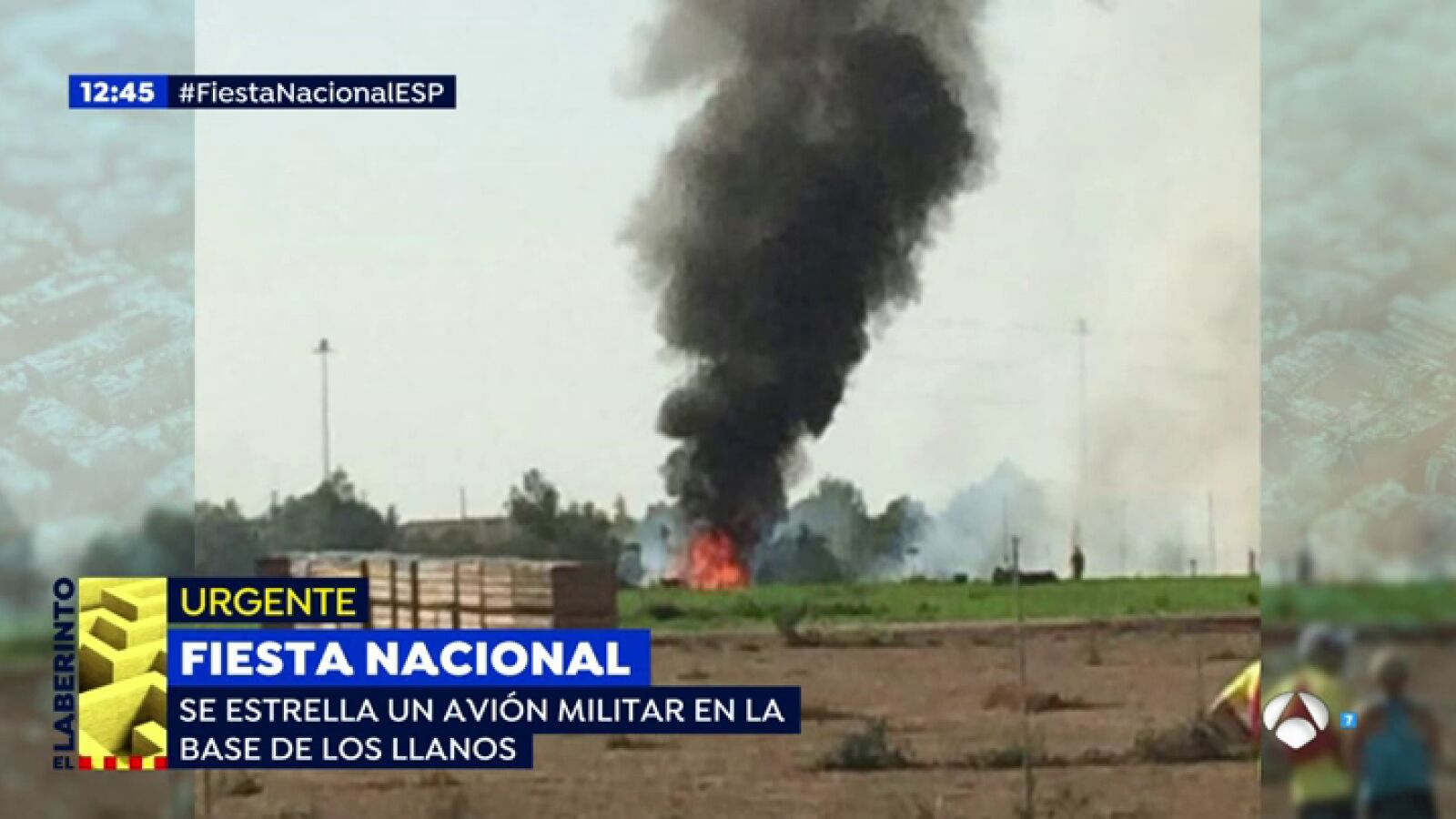 Se estrella un avión del Ejército del Aire en la base aérea de Los Llanos en Albacete