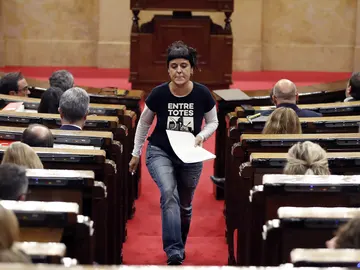 La diputada de la CUP, Anna Gabriel La diputada de la CUP, Anna Gabriel