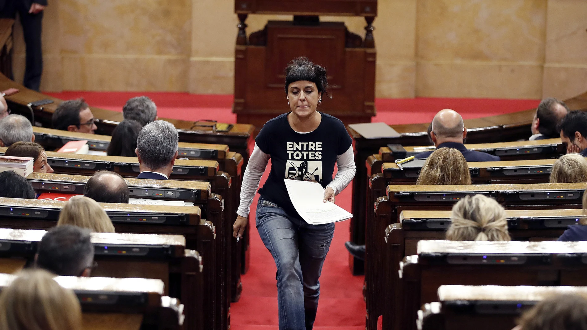 La diputada de la CUP, Anna Gabriel La diputada de la CUP, Anna Gabriel