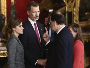 Mariano Rajoy, durante la recepción de los Reyes en el Palacio Real Mariano Rajoy, durante la recepción de los Reyes en el Palacio Real
