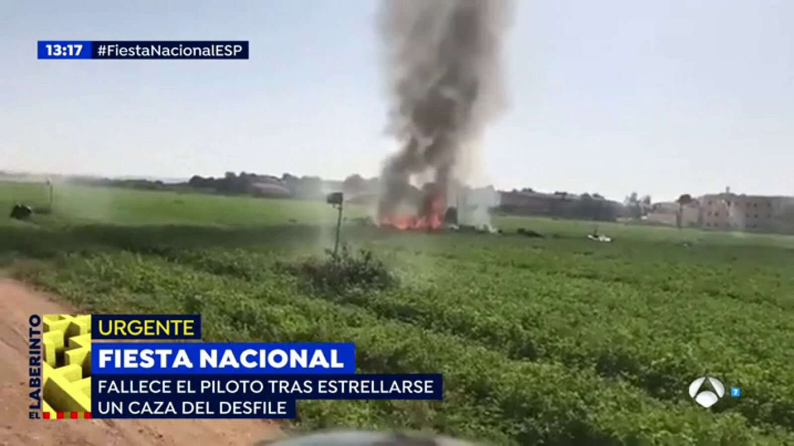 Muere el piloto de un avión del Ejército al estrellarse en la base aérea de Albacete cuando regresaba del desfile de la Fiesta Nacional 