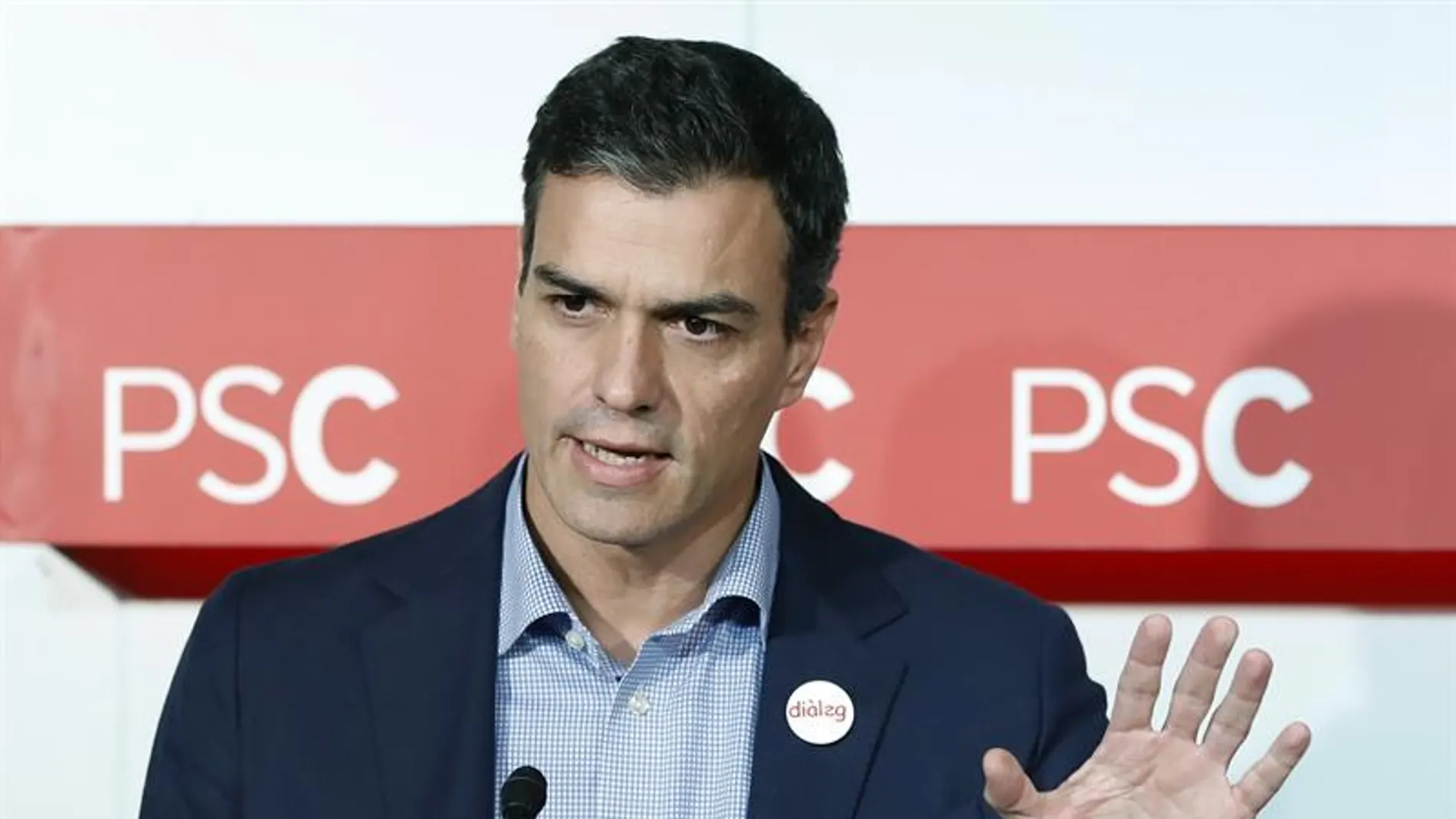 El secretario general del PSOE, Pedro Sánchez, durante una rueda de prensa El secretario general del PSOE, Pedro Sánchez, durante una rueda de prensa