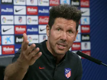 Simeone, en rueda de prensa Simeone, en rueda de prensa