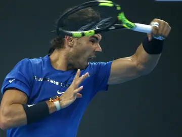 Rafa Nadal, en pleno partido Rafa Nadal, en pleno partido
