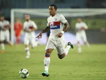 Depay, con el Olympique de Lyon Depay, con el Olympique de Lyon
