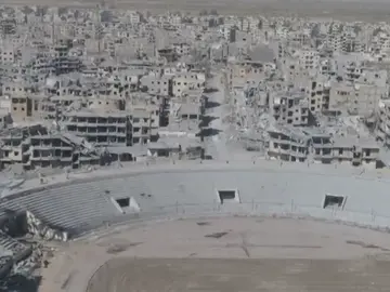 Imagen desde el cielo de la capital de Daesh en Siria Imagen desde el cielo de la capital de Daesh en Siria