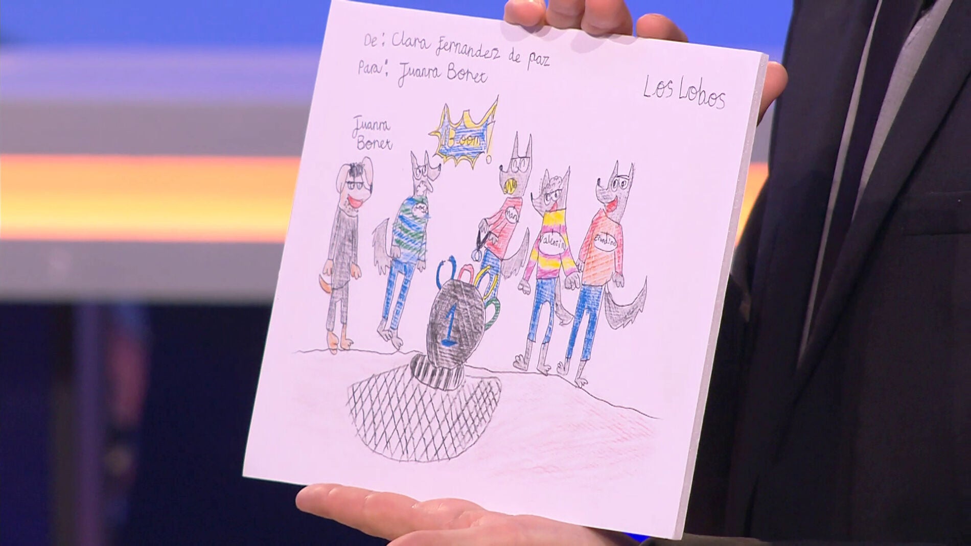 El bonito regalo de una ni&ntilde;a a 'Los Lobos' de '&iexcl;Boom!'