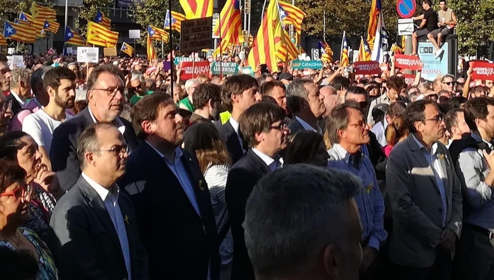 Manifestación en Barcelona por la liberación de 'los Jordis'