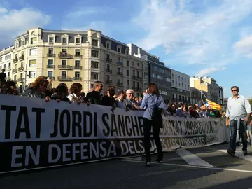 Manifestación en Barcelona por la liberación de 'los Jordis' Manifestación en Barcelona por la liberación de 'los Jordis'