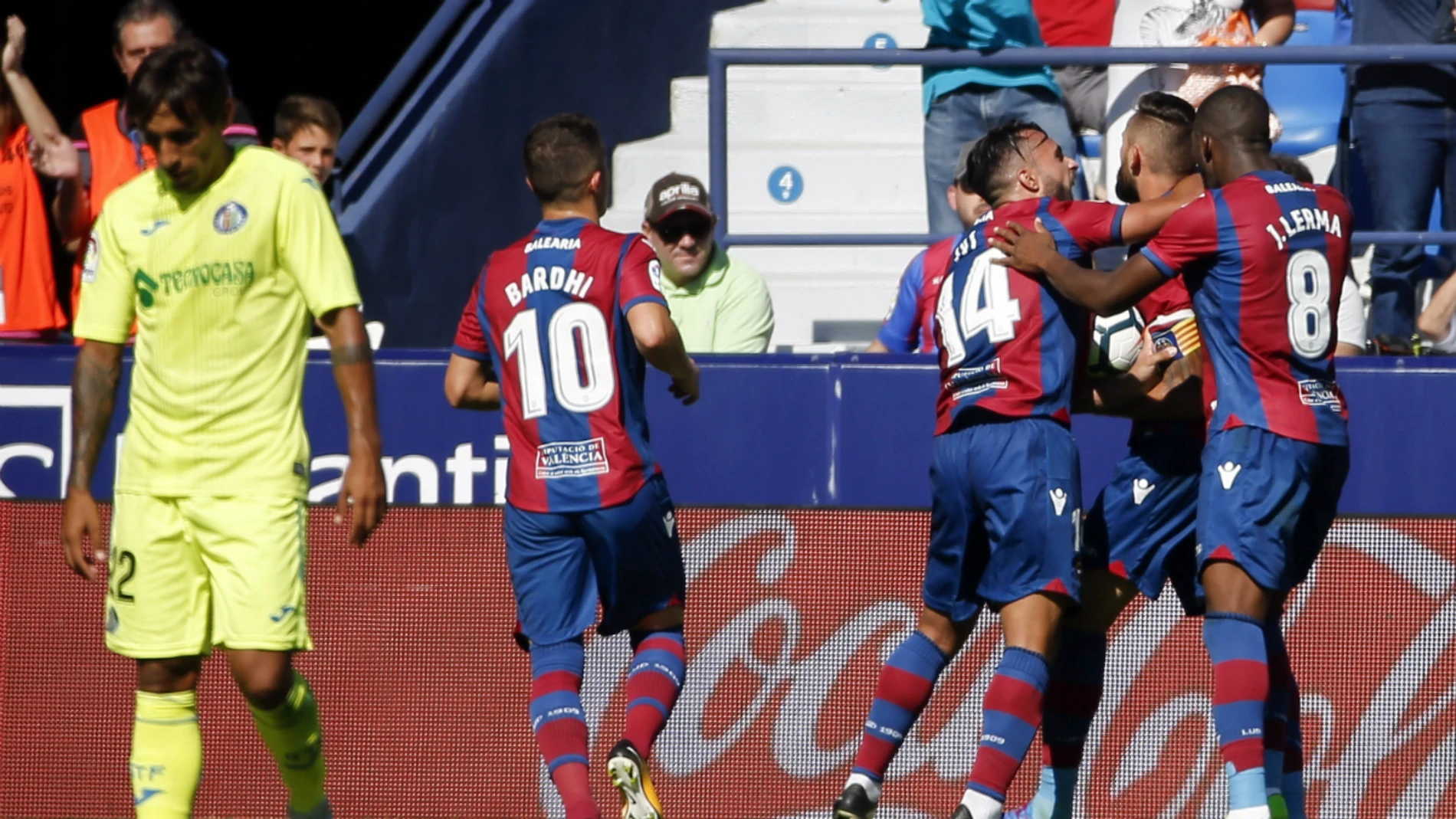 El Levante celebra un gol El Levante celebra un gol