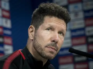Simeone, en rueda de prensa Simeone, en rueda de prensa