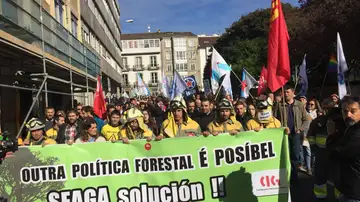 Manifestación contra los incendios en Santiago Manifestación contra los incendios en Santiago