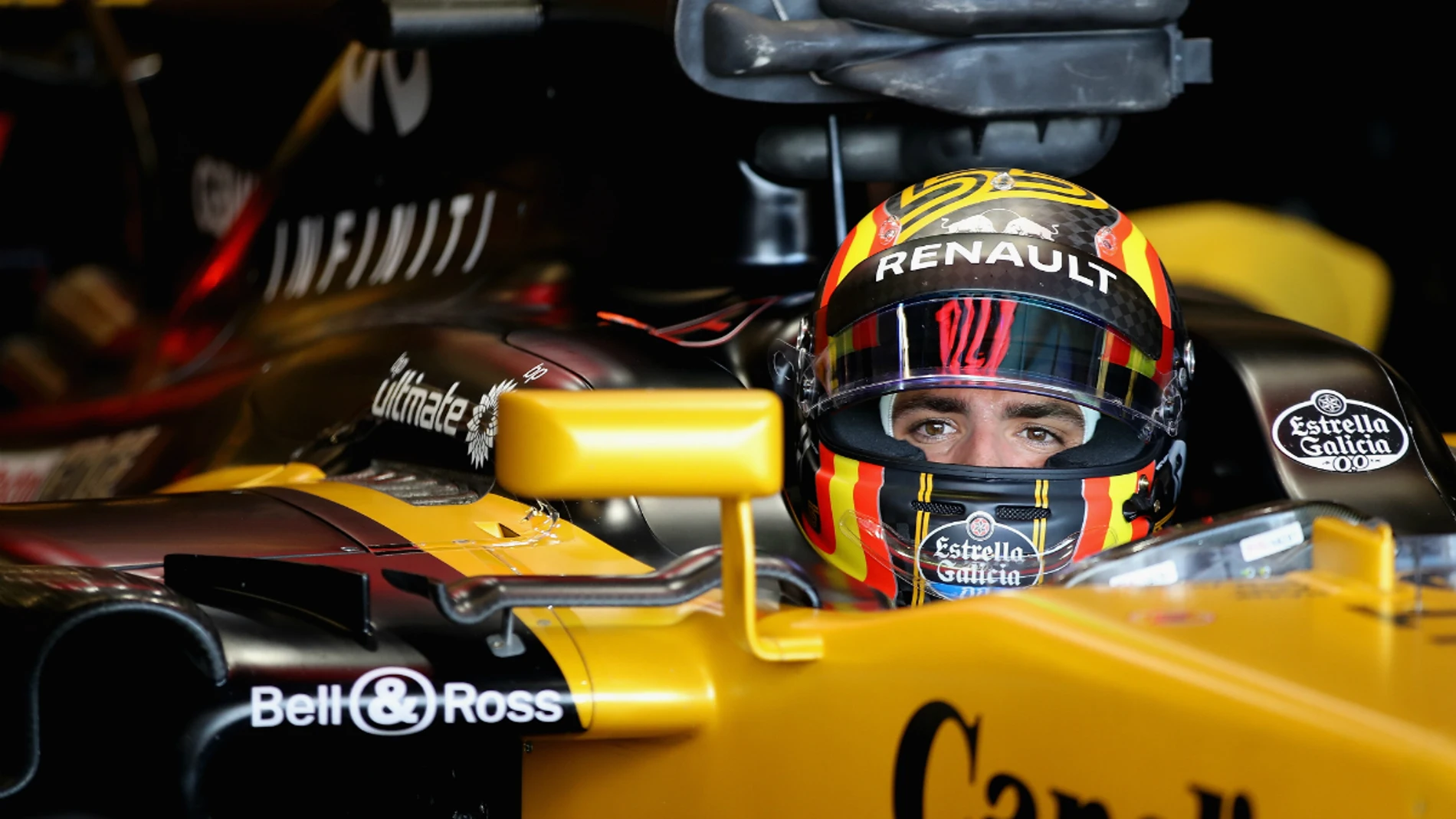 Carlos Sainz, a bordo del Renault Carlos Sainz, a bordo del Renault